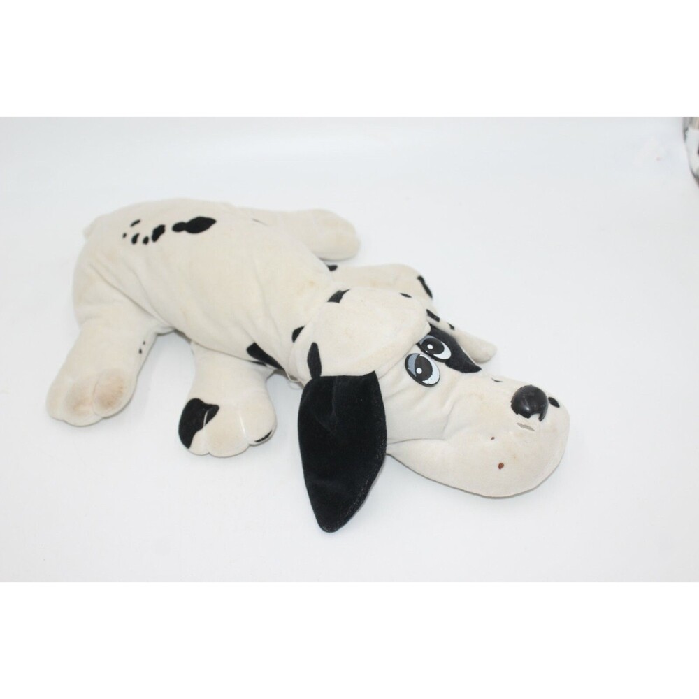 Vintage Tonka Pound Puppies Dalmatian 18" Broken Nose 1985 Dog Zips Spots Black